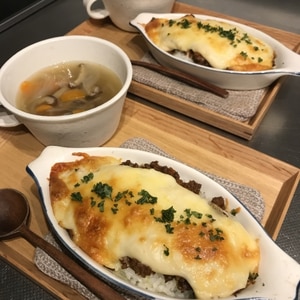 濃厚ホワイトソースのせ☆焼きカレー